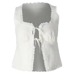 White Cotton Maje Vest