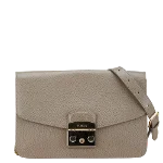 Beige Leather Furla Crossbody Bag