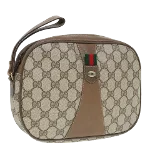 Beige Leather Gucci Clutch