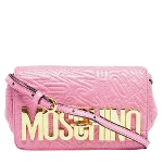 Pink Leather Moschino Crossbody Bag
