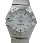 White Fabric Omega Watch