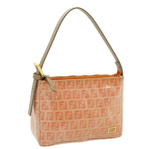 Orange Coated Canvas Fendi Handbag