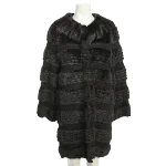 Black Fur Yves salomon Coat