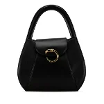 Black Leather Cartier Handbag