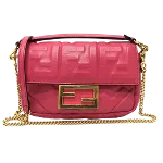 Pink Leather Fendi Baguette