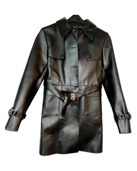 Black Leather Fendi Coat