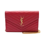 Red Leather Yves Saint Laurent Crossbody Bag