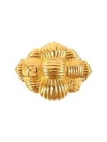 Gold Metal Fendi Brooch