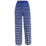 Blue Knit Carolina Herrera Pants