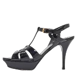 Black Leather Yves Saint Laurent Sandals