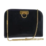 Black Leather Salvatore Ferragamo Crossbody Bag