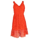 Orange Polyester Diane Von Furstenberg Dress