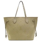 Beige Leather Louis Vuitton Neverfull