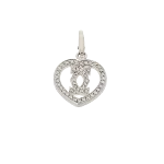 Silver White Gold Cartier Charm