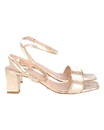 Gold Leather Sandro Sandals