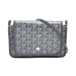 Grey Canvas Goyard Crossbody Bag