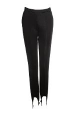 Black Polyester Baum und Pferdgarten Pants