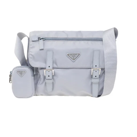 Grey Nylon Prada Messenger Bag
