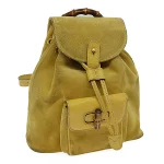 Yellow Suede Gucci Backpack