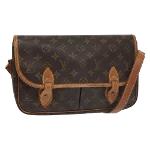 Brown Canvas Louis Vuitton Gibeciere