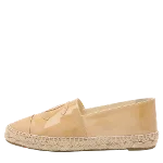 Beige Leather Chanel Espadrilles