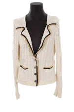 White Cotton Maje Cardigan