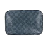 Black Cotton Louis Vuitton Pouch