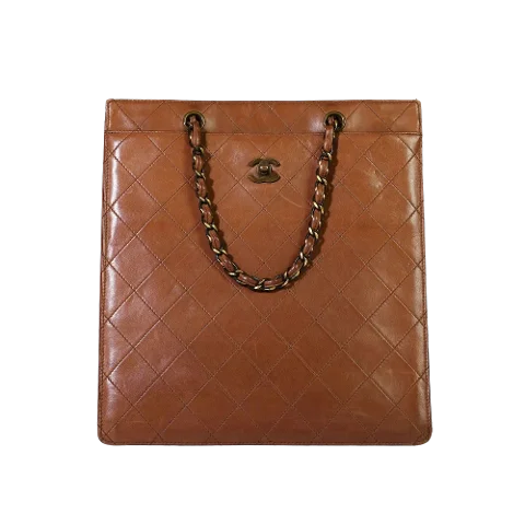 Brown Leather Chanel Tote