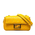 Yellow Leather Fendi Baguette