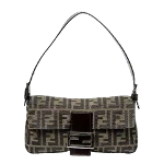 Green Canvas Fendi Baguette