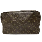 Brown Canvas Louis Vuitton Poche Toilette