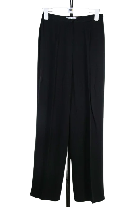 Black Polyester Armani Pants