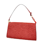 Red Fabric Louis Vuitton Pochette Accessoires