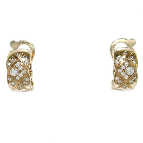 Gold Rose Gold Chanel Earrings