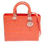 Orange Fabric Dior Lady Dior