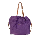 Purple Leather Prada Shoulder Bag