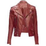 Red Leather Yves Saint Laurent Jacket