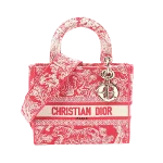 Red Canvas Dior Lady Dior