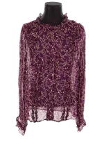 Purple Viscose Sézane Top