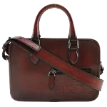 Brown Leather Berluti Handbag