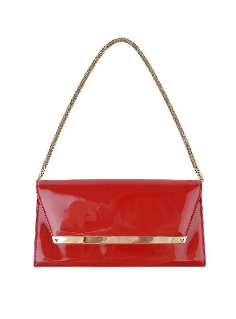 Red Leather Jimmy Choo Shoulder Bag