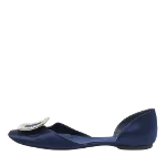 Blue Satin Roger Vivier Flats