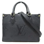 Black Leather Louis Vuitton Tote 