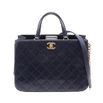 Blue Leather Chanel Handbag