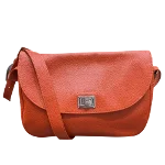 Orange Leather Longchamp Shoulder Bag