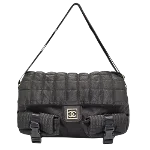 Black Nylon Chanel Messenger Bag
