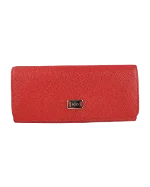 Red Leather Tod's Wallet