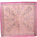 Pink Fabric Yves Saint Laurent Scarf