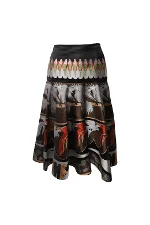 Multicolor Silk Fendi Skirt