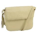 Beige Leather Valentino Shoulder Bag